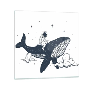 Tablou pe sticlă - Aventura spațială - 60x60 cm