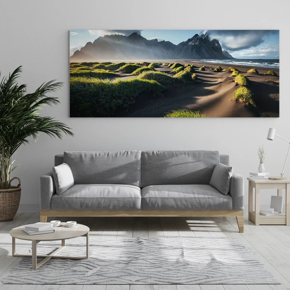 Tablou pe sticlă - Armonia elementelor - 90x30 cm