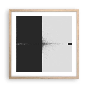 Poster în ramă de stejar deschis - Direct la țintă - 50x50 cm