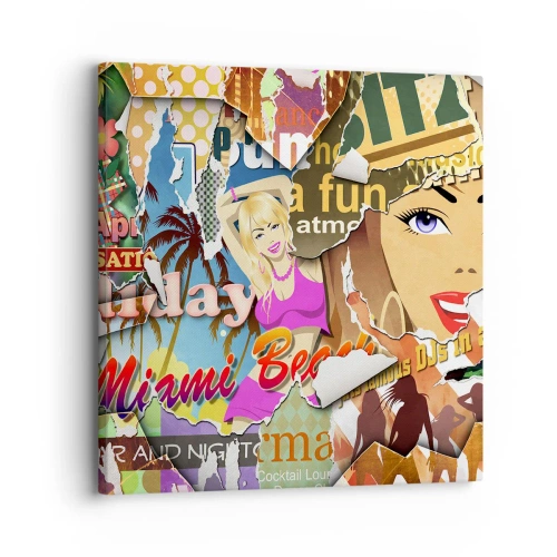 Tablou pe pânză - Flashback-uri de vacanță - 30x30 cm