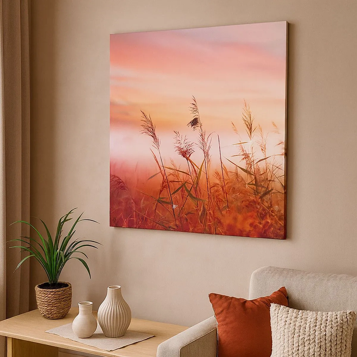 Tablou pe pânză - Zmeuri, suflante, vânt - 30x30 cm