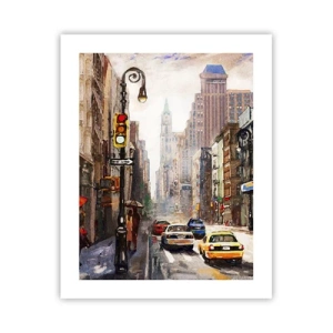 Poster - New York - plin de culoare și în ploaie - 40x50 cm