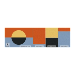 Mostră de Tapet Standard Eco - O compoziție de căldură și răcoare - Abstracția, Bucată, Grafică - 100x30 cm