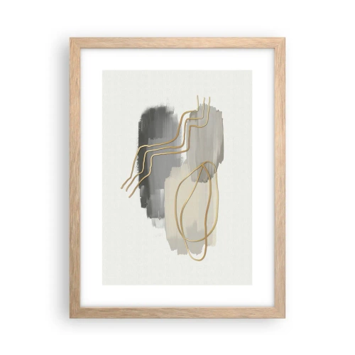 Poster în ramă de stejar deschis - Persistență și mișcare - 30x40 cm