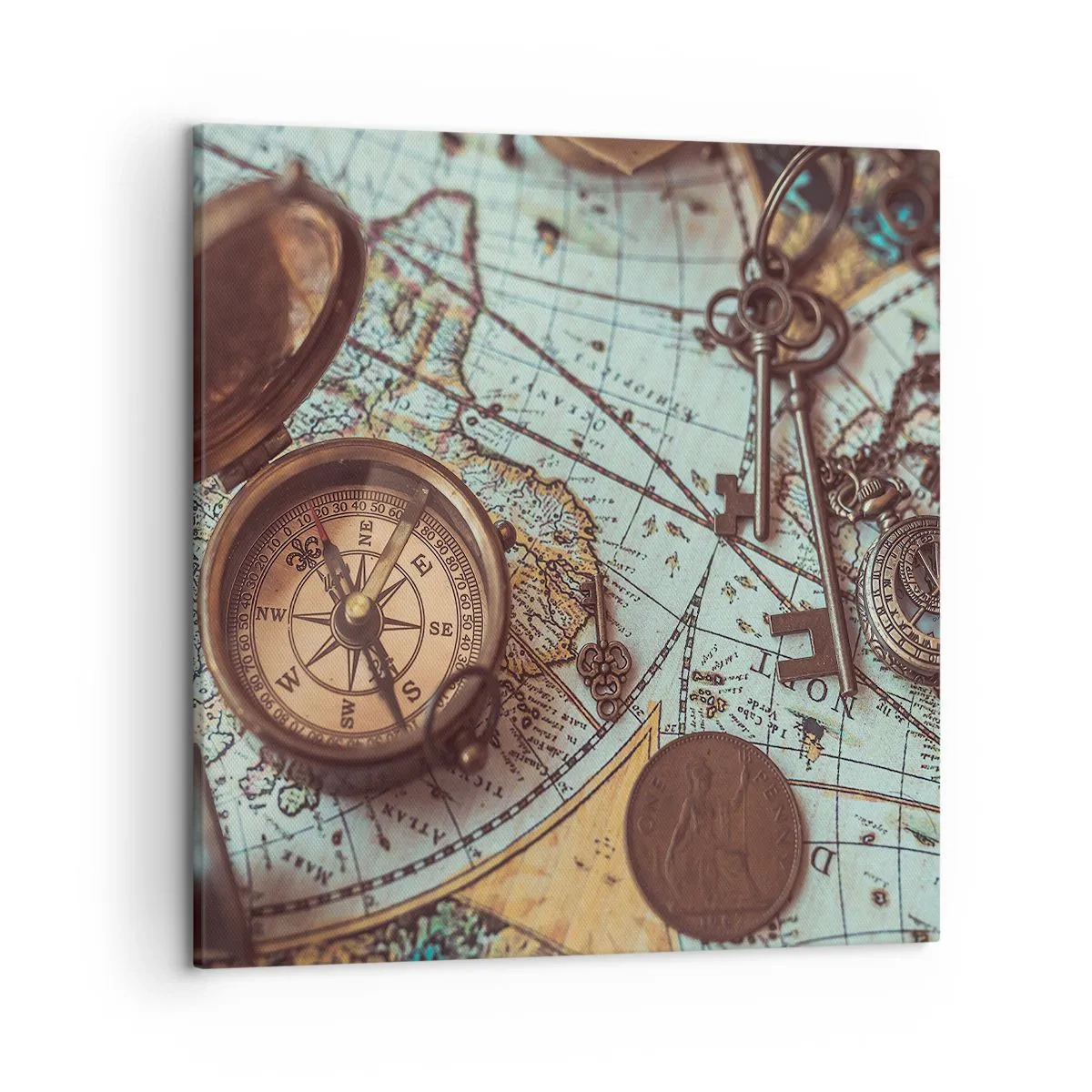 Tablou pe pânză - Pentru aventurierul din tine - 50x50 cm