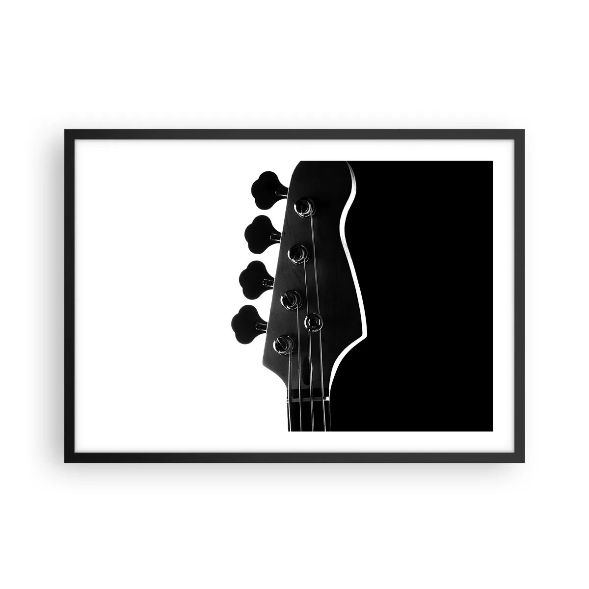 Poster în ramă neagră - Tăcere de rock  - 70x50 cm
