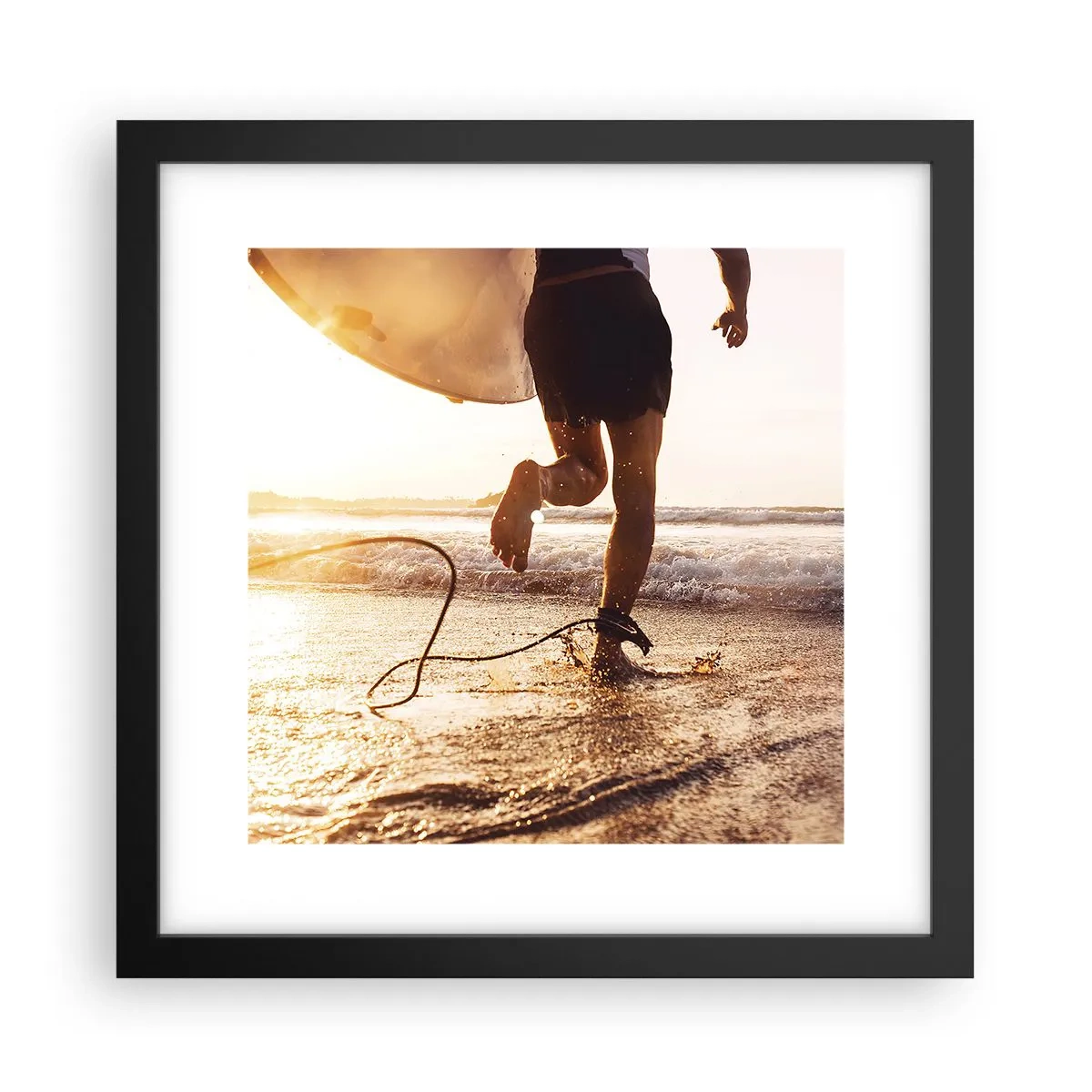 Poster în ramă neagră - Pentru a întâmpina valul - 30x30 cm