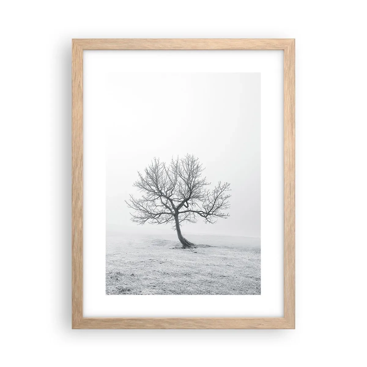 Poster în ramă de stejar deschis - Împotriva neantului - 30x40 cm
