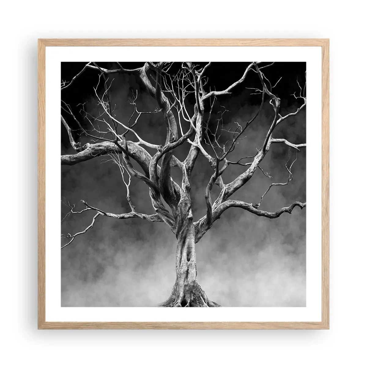Poster în ramă de stejar deschis - Primare și sacre - 60x60 cm