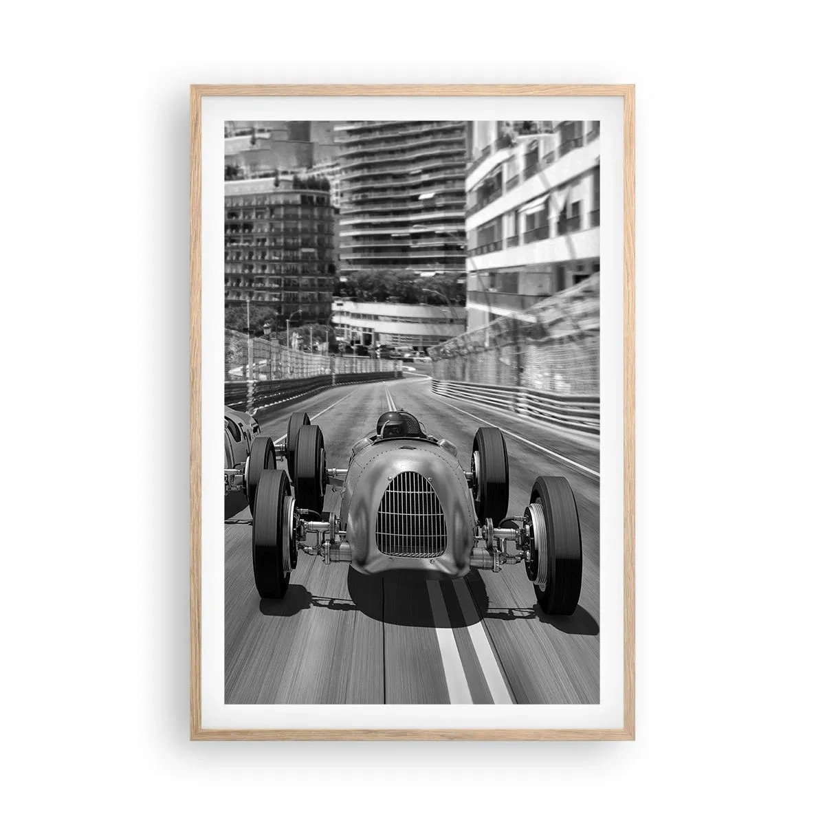 Poster în ramă de stejar deschis - A fost odată ca niciodată în Monte Carlo - 61x91 cm