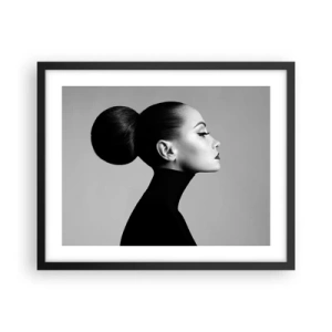 Poster în ramă neagră - Nefertiti contemporană - 50x40 cm