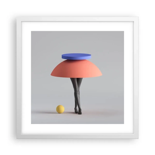 Poster în ramă albă - Compoziție suprarealistă - 40x40 cm