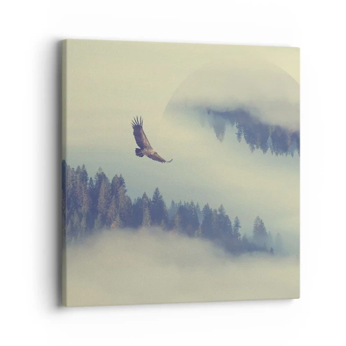 Tablou pe pânză - Am văzut umbra unui vultur - 40x40 cm