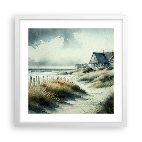 Poster în ramă albă - Departe de agitație - 40x40 cm