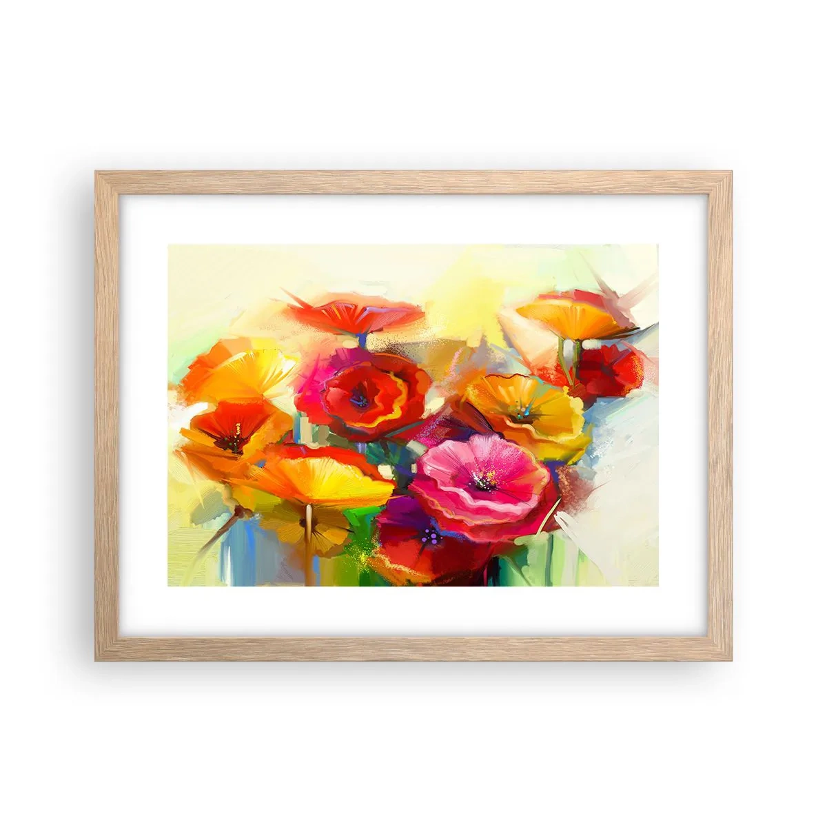 Poster în ramă de stejar deschis - Nu numai roșu - 40x30 cm