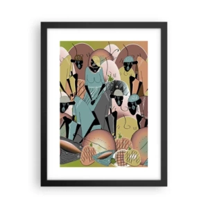 Poster în ramă neagră - Sărbătoarea cea mare se apropie - 30x40 cm