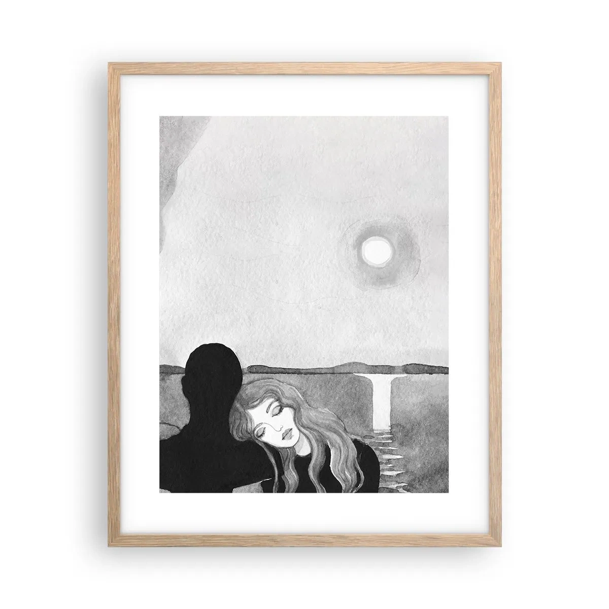 Poster în ramă de stejar deschis - Întotdeauna un mister - 40x50 cm