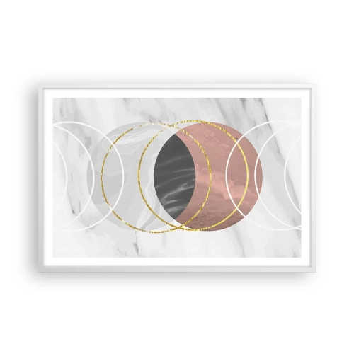 Poster în ramă albă - Muzica sferelor - 91x61 cm