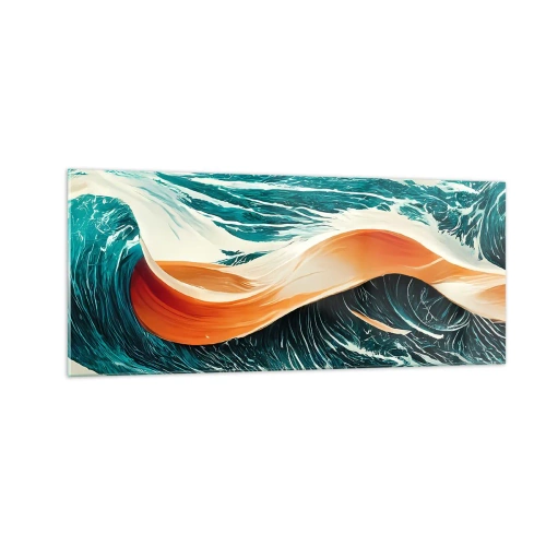 Tablou pe sticlă - Visul unui surfer - 100x40 cm