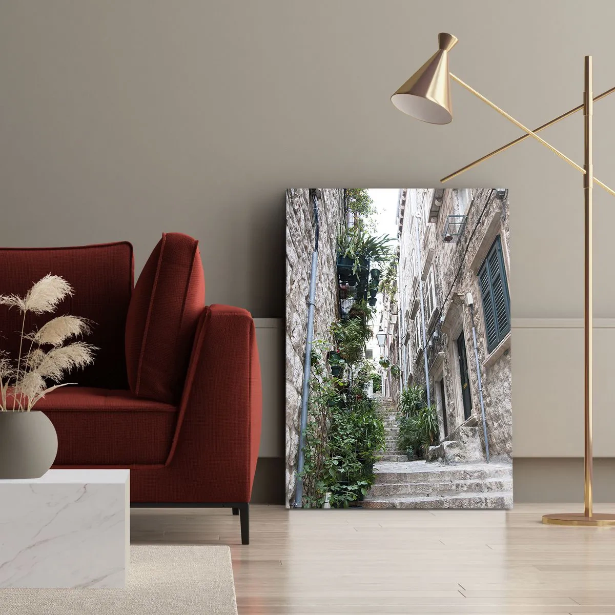 Tablou pe pânză - Farmecul orașului vechi - 45x80 cm