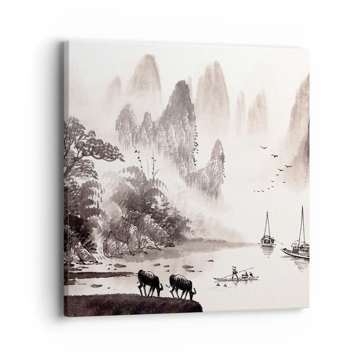 Tablou pe pânză - Viața exotică de zi cu zi a Estului - 40x40 cm