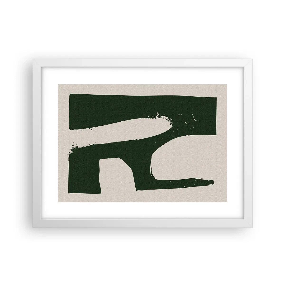 Poster în ramă albă - Golfuri de alb - 40x30 cm