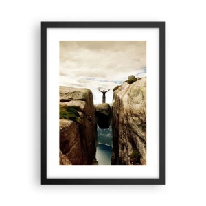 Poster în ramă neagră - Cum mă simt!? - 30x40 cm