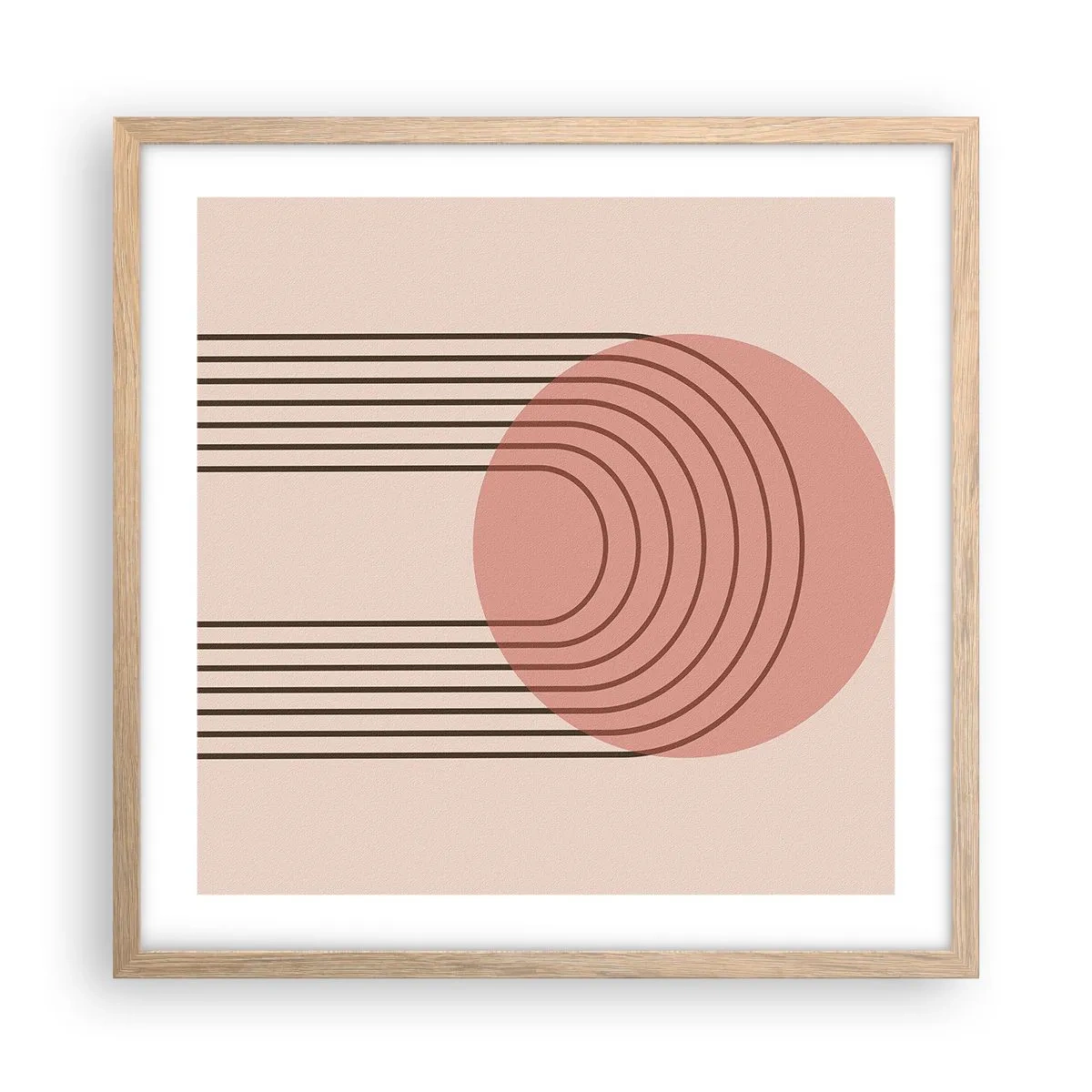 Poster în ramă de stejar deschis - Atracție irezistibilă - 50x50 cm