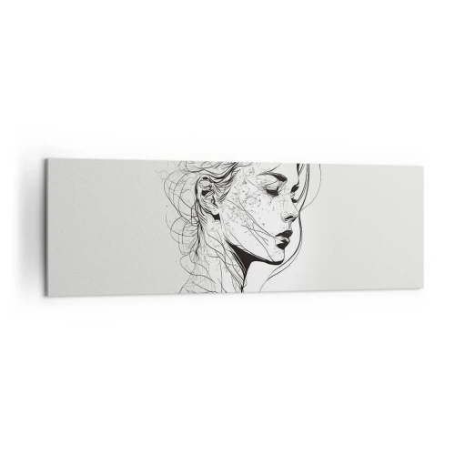 Tablou pe pânză - Desenată cu linii - 160x50 cm