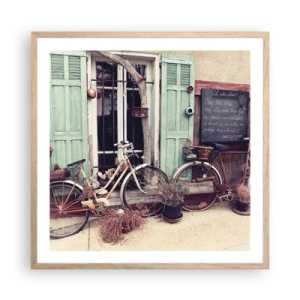 Poster în ramă de stejar deschis - Trăiască provincia! - 60x60 cm