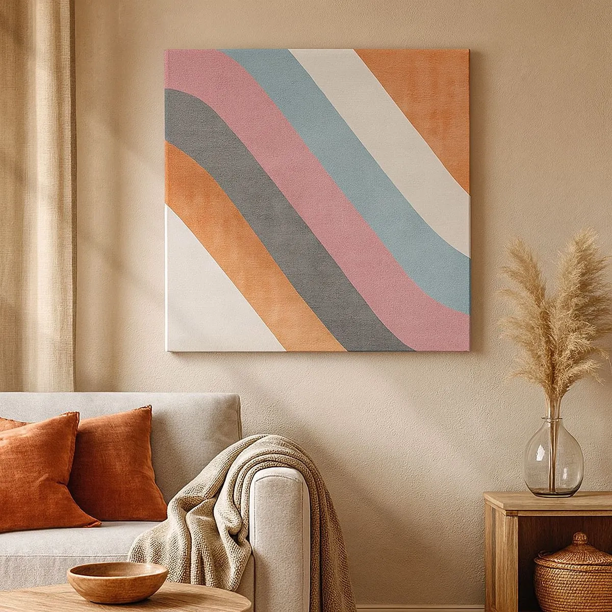 Tablou pe pânză - Compoziție diagonală - mișcare - 30x30 cm