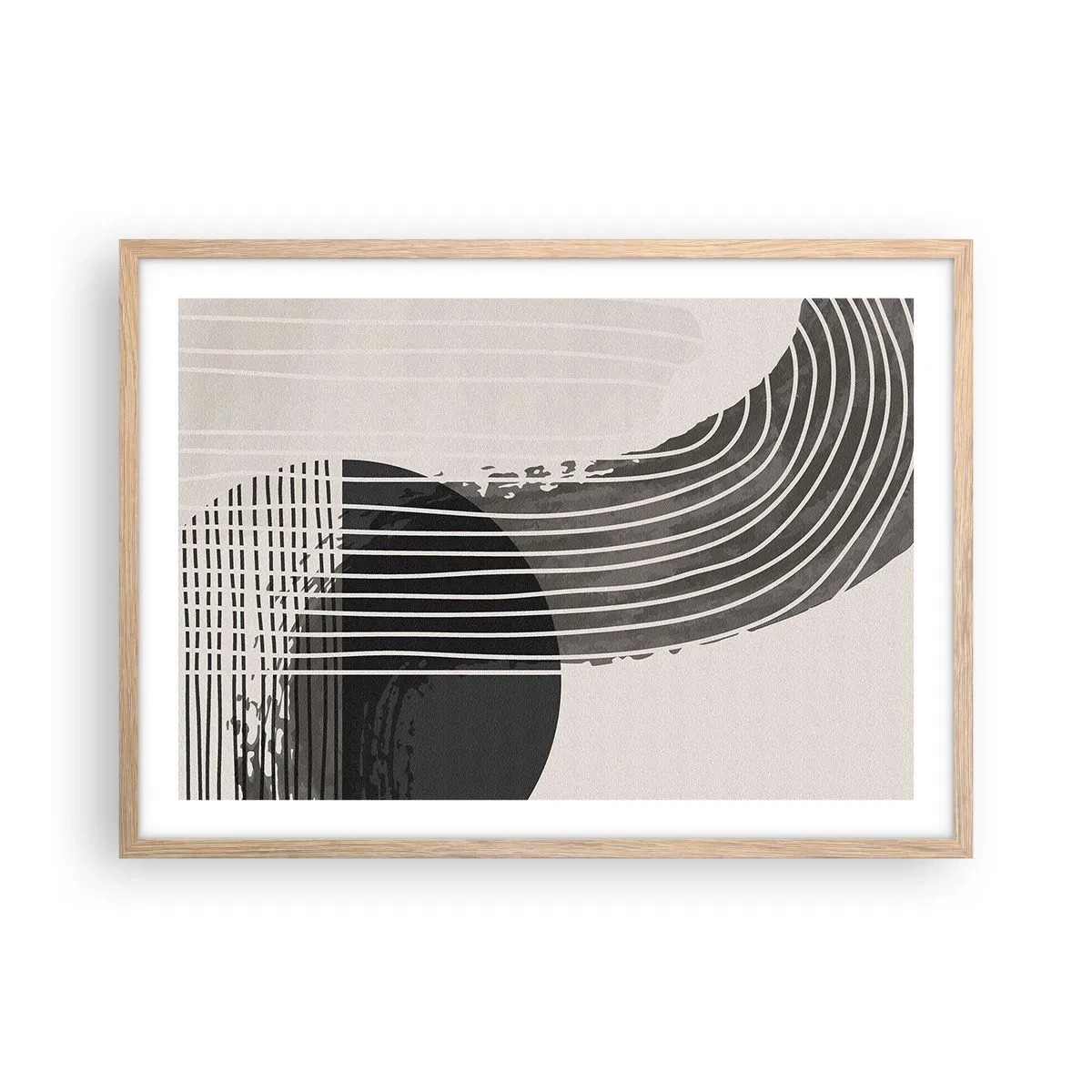 Poster în ramă de stejar deschis - Până acolo și înapoi - 70x50 cm