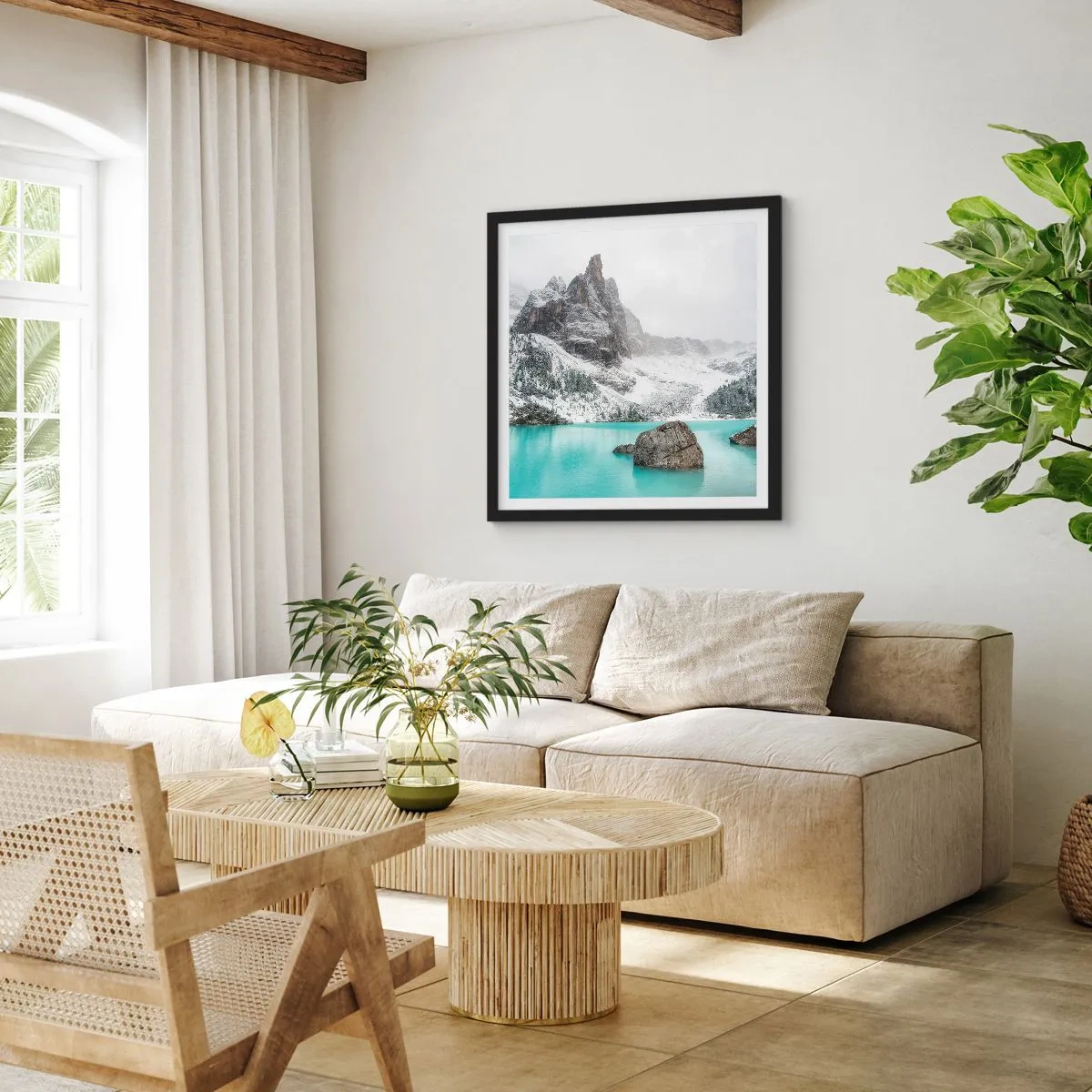 Poster în ramă neagră - De veghe - 60x60 cm