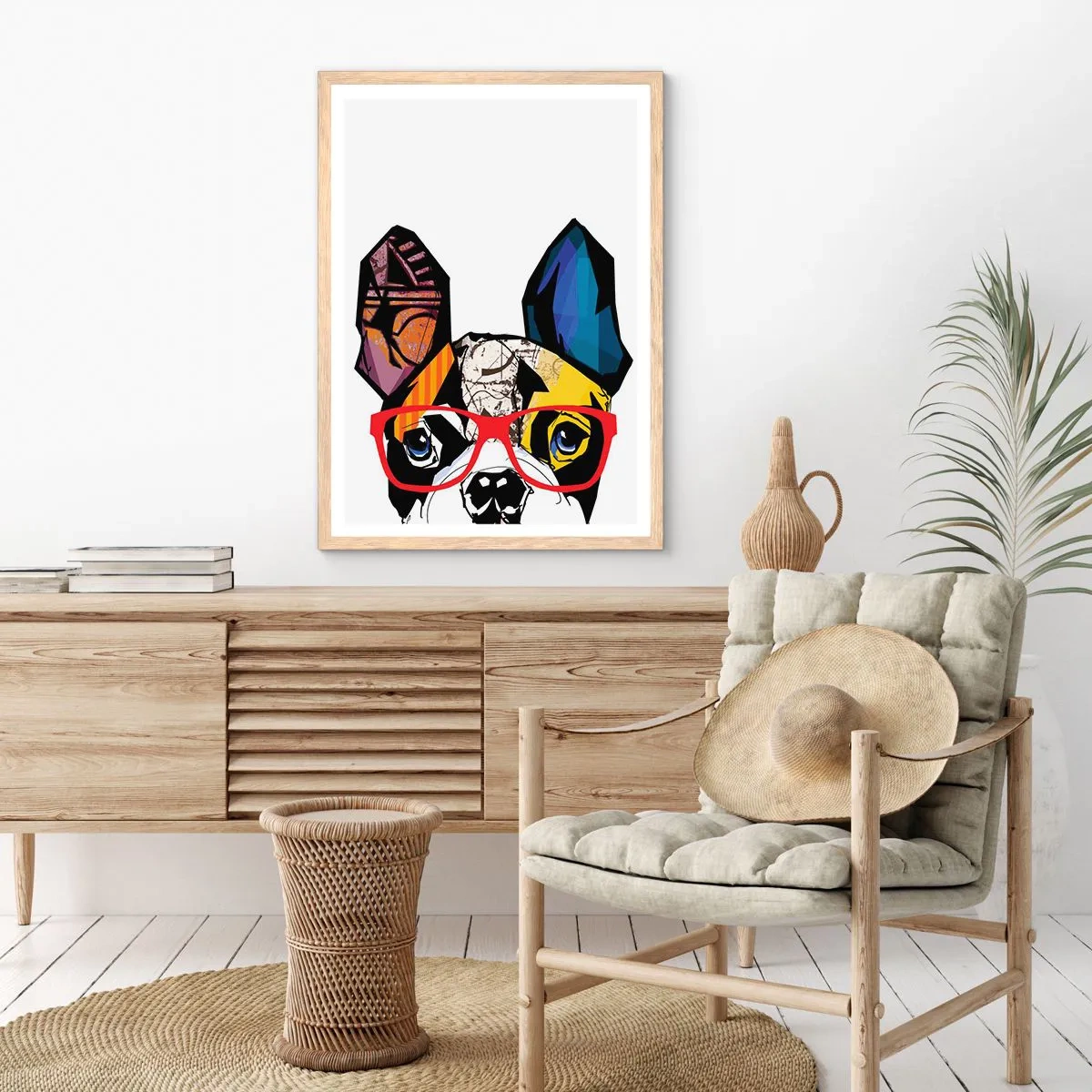 Poster în ramă de stejar deschis - Intelectualist - 30x40 cm