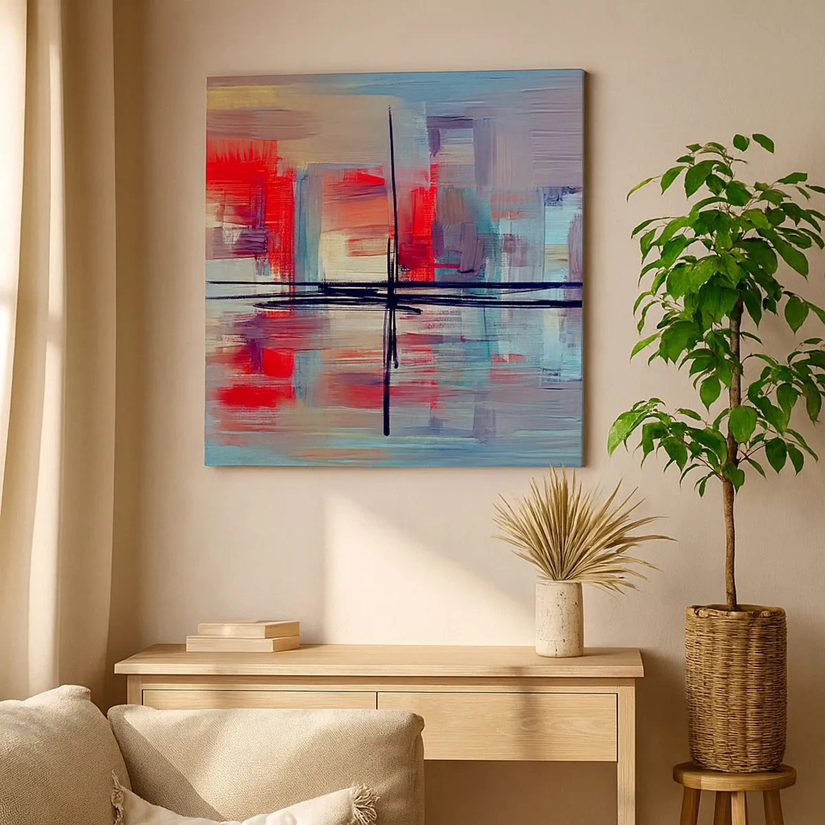 Tablou pe pânză - Peisaj dintr-o dimensiune necunoscută - 30x30 cm