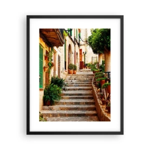 Poster în ramă neagră - Magia unei vacanțe în Spania - 40x50 cm