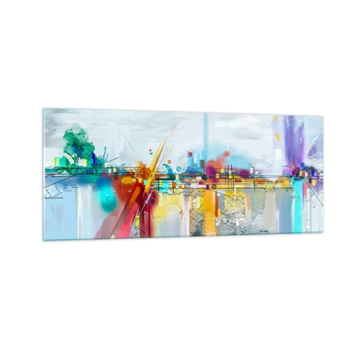 Tablou pe sticlă - Pod de bucurie peste râul vieții - 100x40 cm