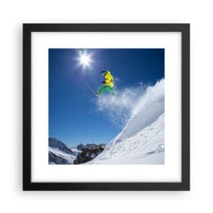 Poster în ramă neagră - Dansând cu munții - 30x30 cm
