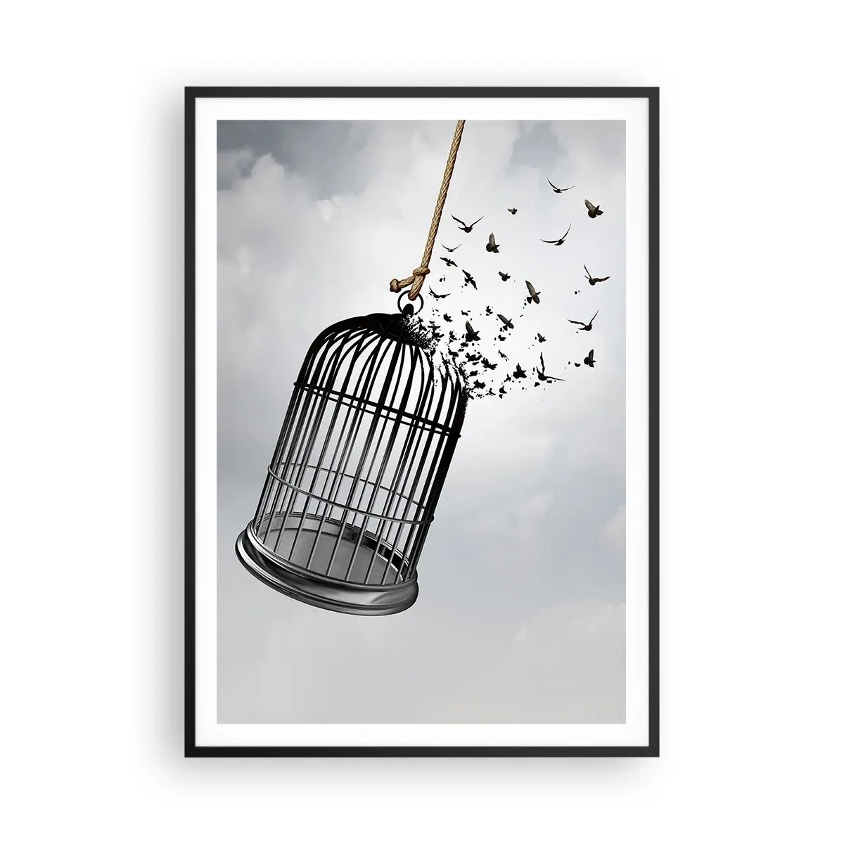 Poster în ramă neagră - Credință...Speranță...Libertate! - 70x100 cm
