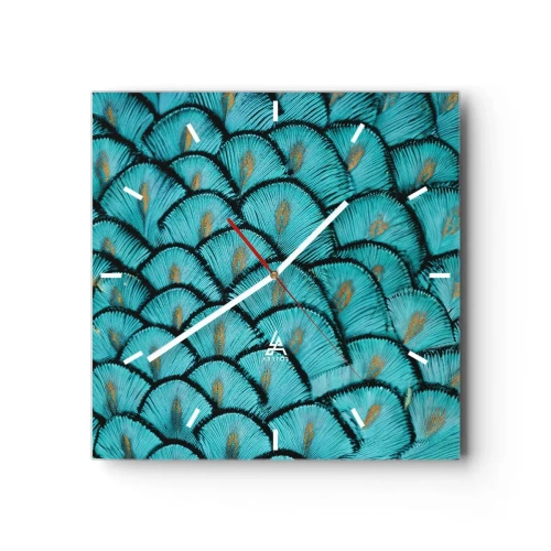 Ceas de perete - Ceas pe sticlă - Marea gală a penelor - 40x40 cm