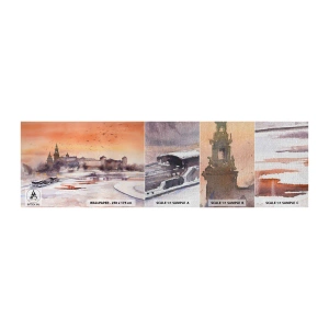 Mostră tapet Premium Canvas - Apus de soare regal - Peisaj, Peisaj, Clasic - 100x30 cm