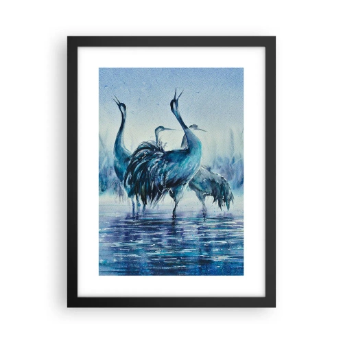 Poster în ramă neagră - Întâlnirea de dimineață - 30x40 cm