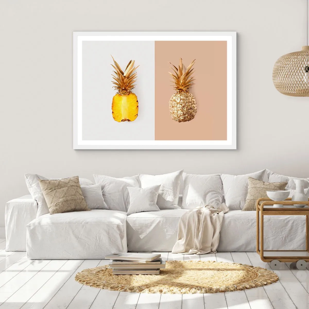 Poster în ramă albă - Ananas de împărțit - 40x30 cm
