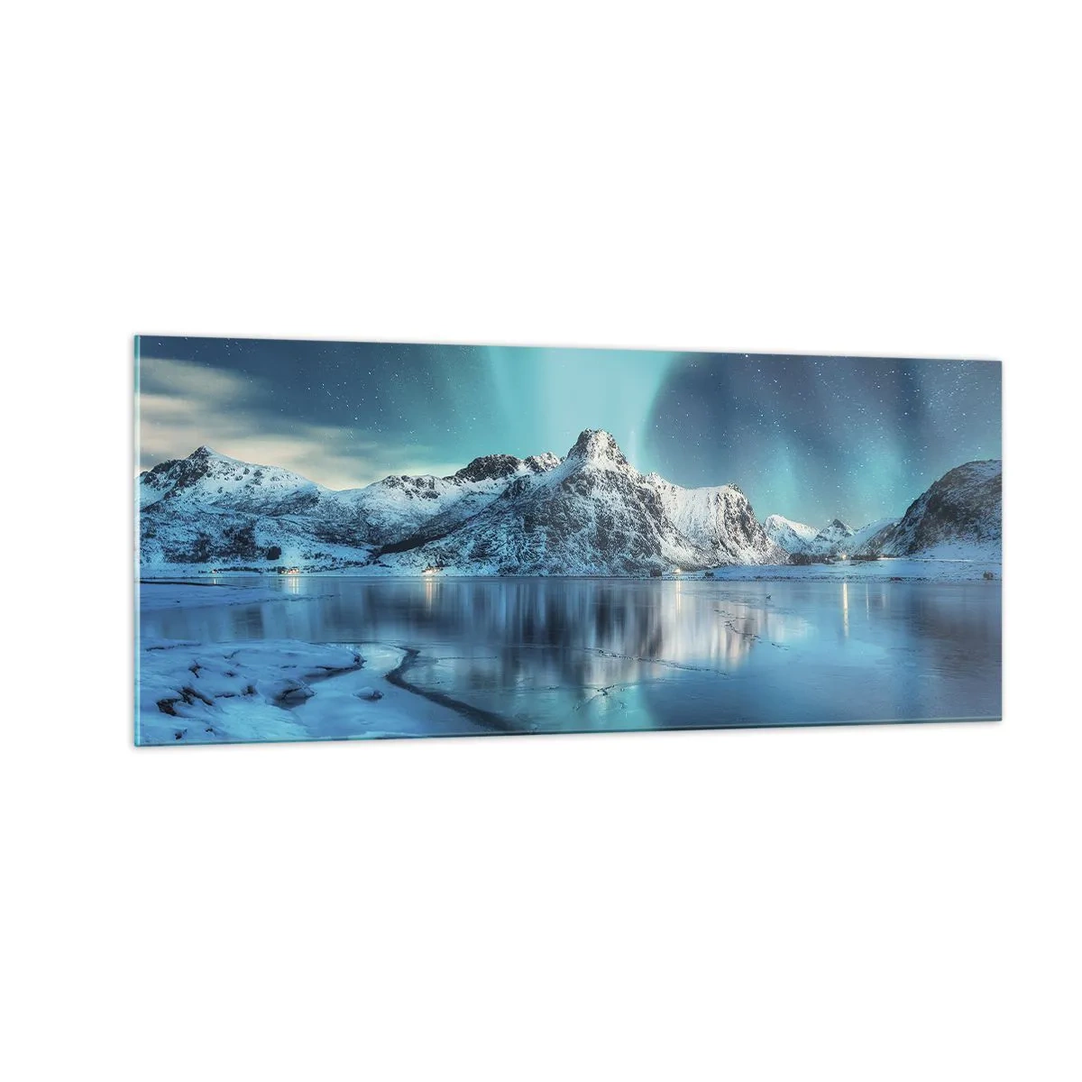Tablou pe sticlă - Noaptea de lumină - 100x40 cm
