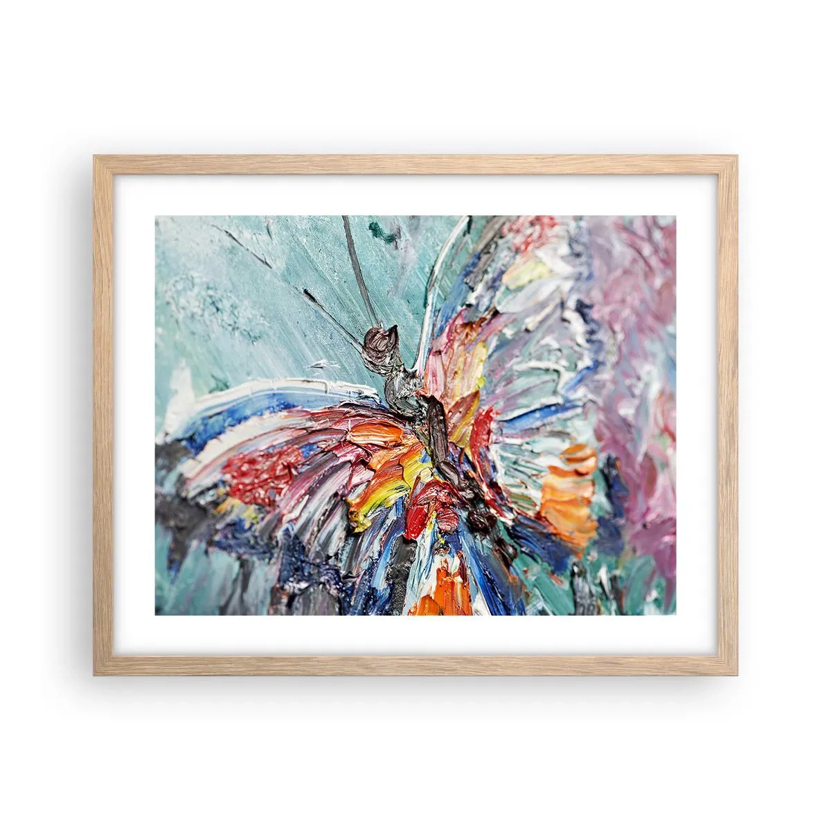 Poster în ramă de stejar deschis - Pictat de natura - 50x40 cm