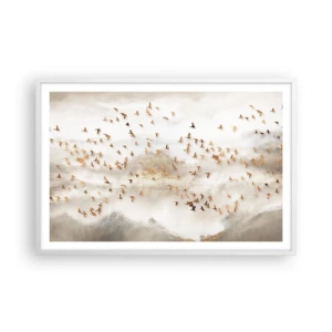 Poster în ramă albă - A sosit timpul... - 91x61 cm