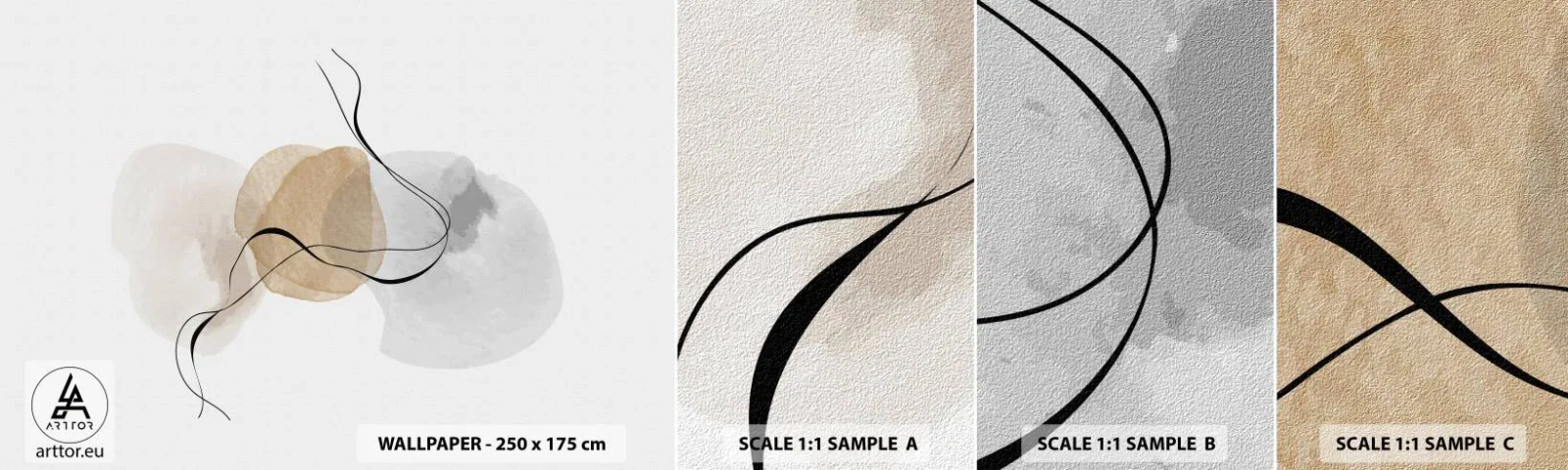 Mostră tapet autocolant Deluxe Sticker - Mărgele de aer - Abstracția, Bucată, Model modern - 100x30 cm