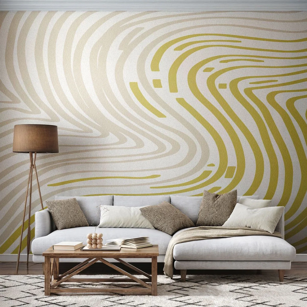 Tapet Autoadeziv Deluxe Sticker - Compoziție cu cambrare ușoară - Minimalism, Bucată, Luminos - 500x350 cm