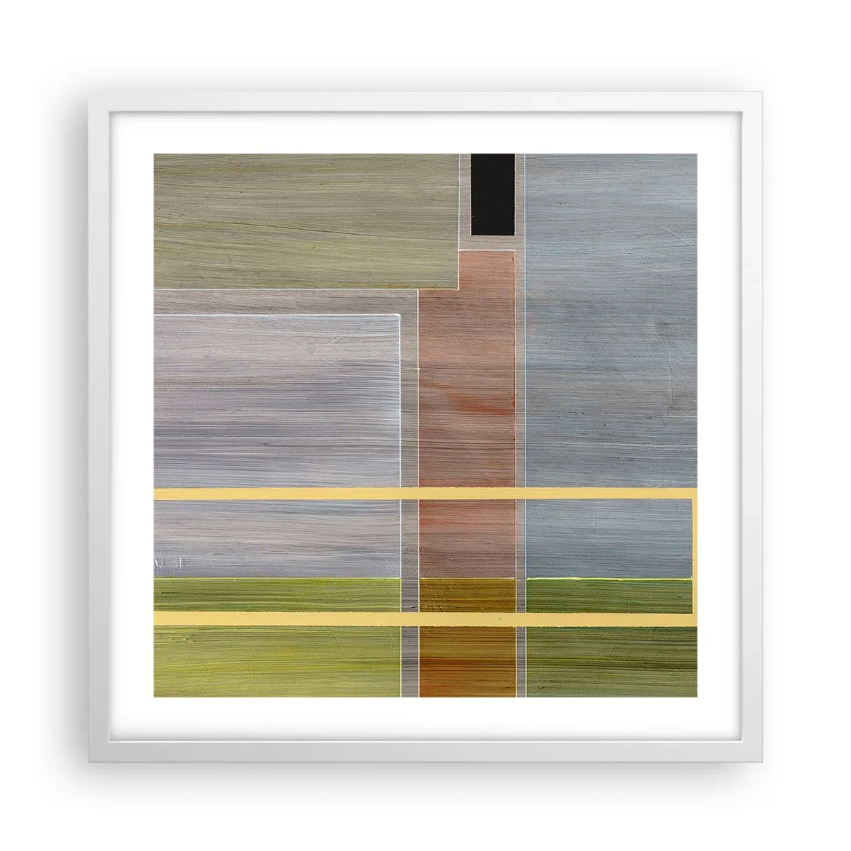Poster în ramă albă - Drept și liniștit - 50x50 cm