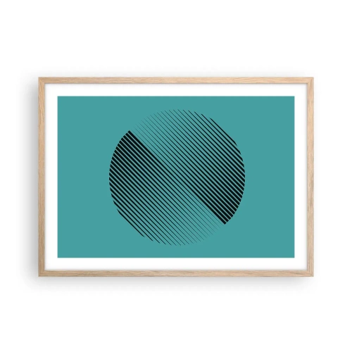 Poster în ramă de stejar deschis - Cercul - o variație geometrică - 70x50 cm